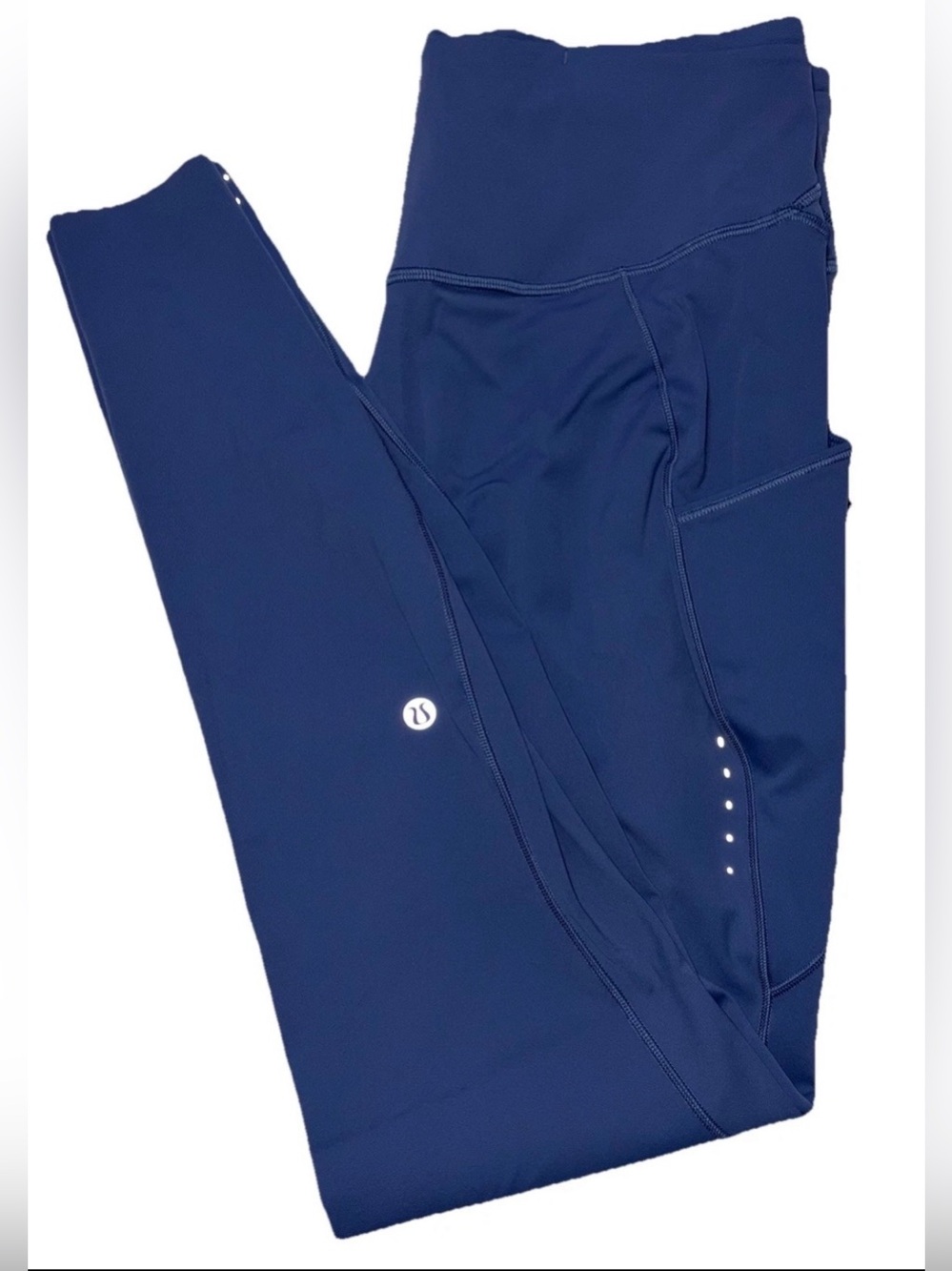 NWT LULULEMON SIZE 12 FAST & FREE HI RISE 28” TIGHT*POCKETS BRILLIANT BLUE $128